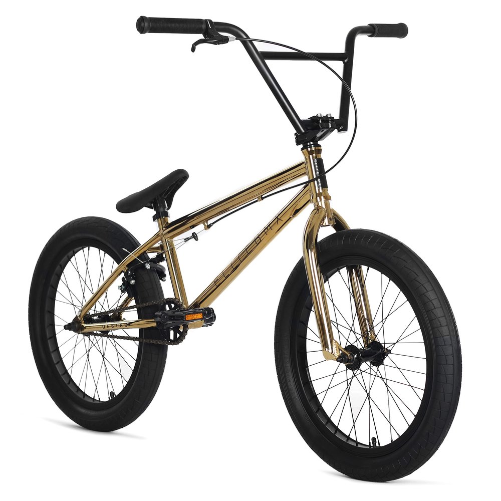 Elite BMX 18", 20" & 26" Model Freestyle Bike - 3 Piece Crank (20", Destro Gold)