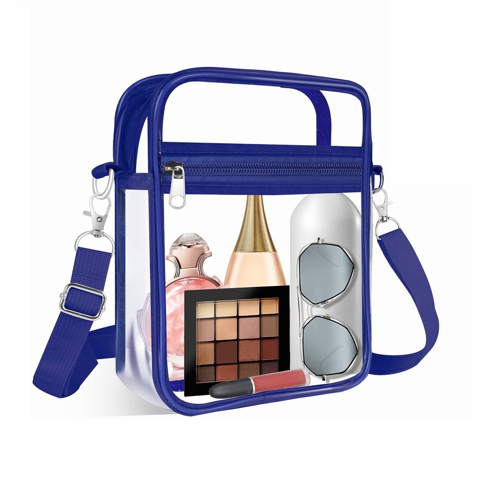 BanYakong Clear Bag Stadium Approved, Crossbody Bag Purse Adjustable Strap Shoulder Bags for Concerts Festival Sports Events,Common to men and women