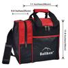 BALIKEN Single Bowling Ball Bag with Padded Ball Holder, The Bowling Bag Fits 1 Bowling Ball & Pair of Men Shoes in Size 13 (Red) view 2