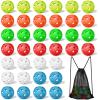 Tanlade 36 Pack Baseball Practice Balls Plastic Training Balls Lightweight Hollow Airflow Softballs with a Drawstring Bag for Hitting,Batting,Pitching, 2.91 in Indoor Outdoor Use Gift(Multicolor) view 1