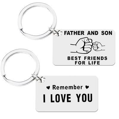 Daddy Father Day Gifts Keychain for Dad Gifts from Son Birthday Graduation Gift for Father and Son I Love You Engraved Keychains for Father Dad Christmas Gifts