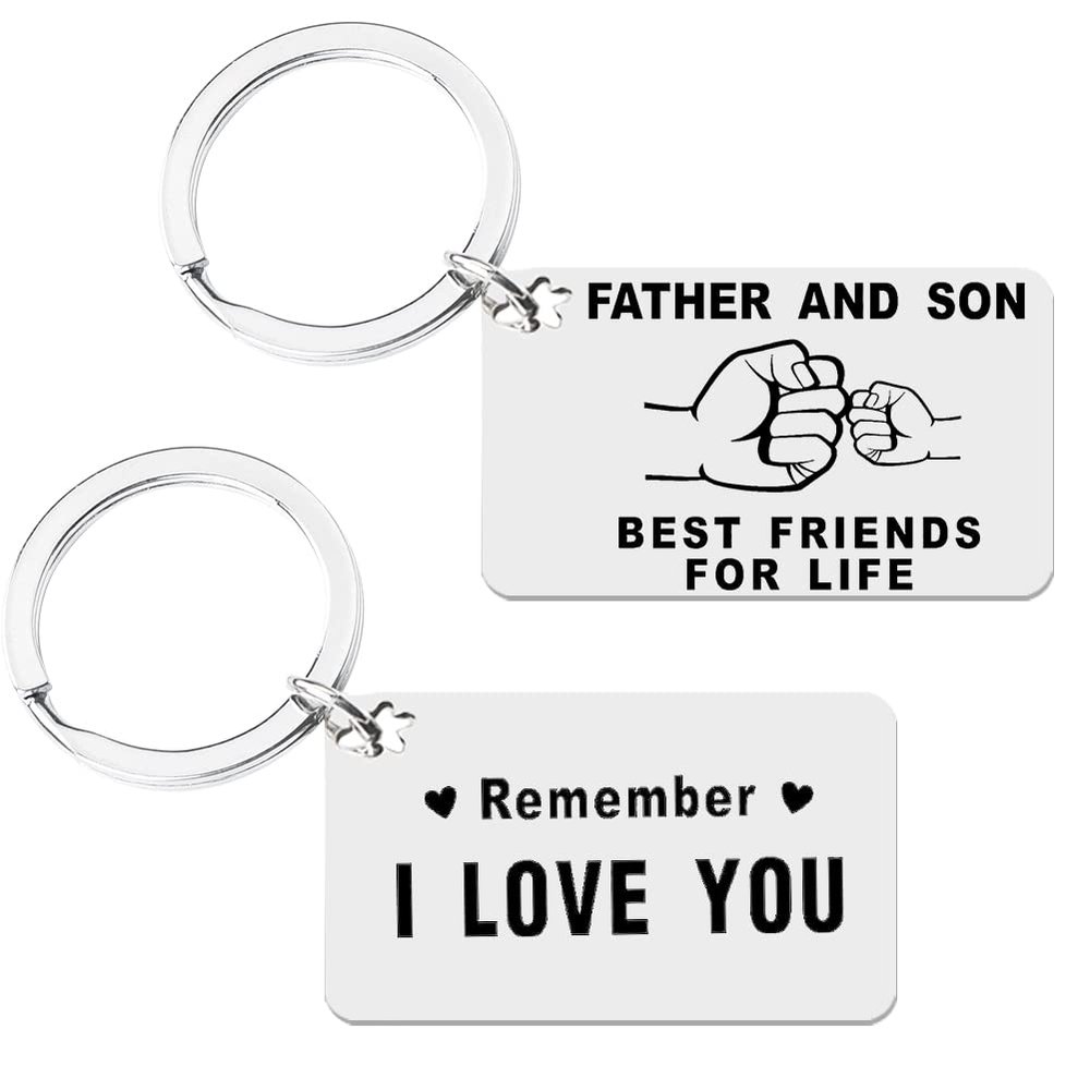 Daddy Father Day Gifts Keychain for Dad Gifts from Son Birthday Graduation Gift for Father and Son I Love You Engraved Keychains for Father Dad Christmas Gifts