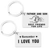 Daddy Father Day Gifts Keychain for Dad Gifts from Son Birthday Graduation Gift for Father and Son I Love You Engraved Keychains for Father Dad Christmas Gifts view 1