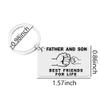 Daddy Father Day Gifts Keychain for Dad Gifts from Son Birthday Graduation Gift for Father and Son I Love You Engraved Keychains for Father Dad Christmas Gifts view 2