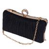 Tukaneeko Clutch Purses for Women Black Glitter Crossbody Purse Pleated Evening Bag with Rhinestone Clutches for Party Wedding Prom view 3