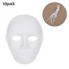 10 Pack DIY Full Face Masks Masquerade Paintable Mask Art Craft Masks DIY Mask for Cosplay, Masquerade Parties, Halloween view 4