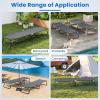 COSTWAY Folding Camping Bed Outdoor Portable Military Cot, Breathable Oxford Fabric, Sleeping Hiking Travel, Grey view 4