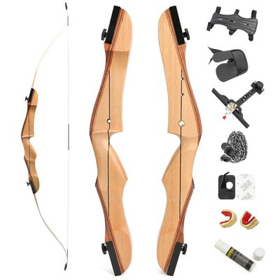 66" 68" 70" Takedown Recurve Bow Archery Competition Athletic Bow 14-40 LB Right Handed Archery Kit Outdoor Training Hunting Shooting (66"/18lbs, kit 1/White)