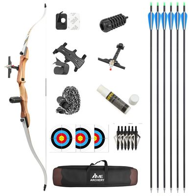 66" 68" 70" Takedown Recurve Bow Archery Competition Athletic Bow 14-40 LB Right Handed Archery Kit Outdoor Training Hunting Shooting (68"/36lbs, kit 2/White)