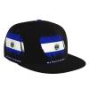 El Salvador Flag Salvadoran Flat Bill Brim Baseball Cap Cool Hip Hop Trucker Hat Men Women Adjustable Baseball Caps Black view 1