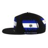El Salvador Flag Salvadoran Flat Bill Brim Baseball Cap Cool Hip Hop Trucker Hat Men Women Adjustable Baseball Caps Black view 3