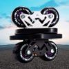 Portable Roller Road Drift Plate Skates Anti-Slip Board Aluminum Bracket with PU Wheels Split Roller Skating Colorful Sandpaper 3-Layer Bamboo Board Skateboard Maximum Load 200kg view 4