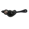 UNISTRENGH Western Cowhide Leather All Purpose Spur Straps Adjustable Length with Crystal Inlaid Decoration (Black) view 1