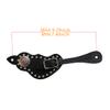 UNISTRENGH Western Cowhide Leather All Purpose Spur Straps Adjustable Length with Crystal Inlaid Decoration (Black) view 2