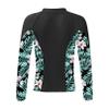 Sxiwei Kids Girls UPF 50+ Rash Guard Swim Shirt Long Sleeves Sun Protection Sunsuit Zipper Top Black 8 Years view 2