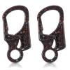 Ahiller Carabiner Clip, Double Anti-Misopening Locking Design, 3" Zinc Alloy Heavy Keychain for Outdoor Camping Hiking, Key Ring Clip (Black Orange Green-2P) view 1