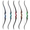 60" Archery Takedown Black Hunter Recurve Bow for Adults 5 Color Choice Recurve Bow Set 20-60lbs Solid Wood Bow Riser Bow and Arrow Adult for Hunting Archery Bow Right Hands (Golden,40 lbs) view 1