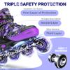 Kuxuan skates OundarM Flowers Bouquet Building Blocks Kit, DIY Artificial Flowers Building Toys for Adults, Home Decor Accessories, Compatible with Lego (679 Pieces),Purple,Medium(Kids 13-3 US) view 3