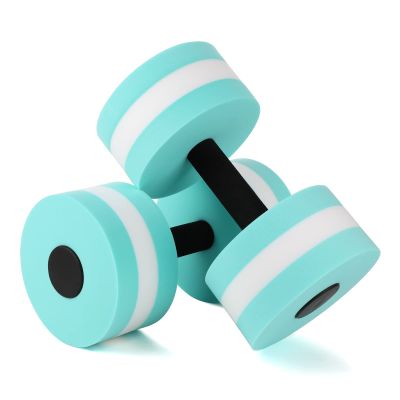 Aquatic Exercise Dumbbells, 2 Pack Water Dumbbell for Water Aerobics Kids Barbell Water Weights for Pool Exercise, Exercise Foam Dumbbells Water Fitness Exercises Equipment Pool Barbells Pool(Blue)