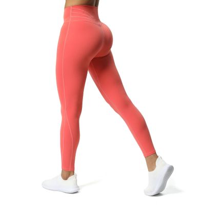 Aoxjox High Waisted Workout Leggings for Women Trinity Yoga Pants 26.5" (Spiced Coral, Large)