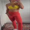 Aoxjox High Waisted Workout Leggings for Women Trinity Yoga Pants 26.5" (Spiced Coral, Large) view 2