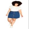 City Chic Women's Plus Size Island Denim Skirt, 18 view 1