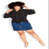 City Chic Women's Plus Size Island Denim Skirt, 18 view 3