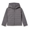 Amazon Essentials Girls' Hooded Full-Zip Quilted Puffer Active Jacket with Front Pockets, Long Sleeve, Grey, Large view 1