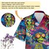 228CLOSET Alien Lovers Hawaiian Shirt for Men - Galaxy Space Button Down Shirt Men, Mens Hawaiian Shirt Set 33 Size 4XL view 3