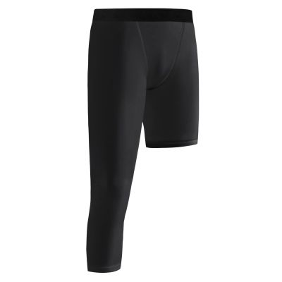 Hotfiary 3/4 Boys Youth Compression Leggings Single Leg Athletic Capris Tights Sports Base Layer for Kids Basketball