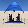 SHADE ECO Basecamp Plus Beach Shade Sun Shelter | 9.5x6.5 Ft Beach Cabana, Portable Sun Shade Canopy, Outdoor Camping Canopy, Beach, Picnic, Backyard, Pool | Converts to Hammocks, Sand Anchors view 1