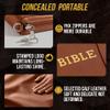 AmazingLife Concealed Carry Gun Pouch, Holy Bible Leather Soft Pistol Case, Lockable Zipper, Handgun Case for 9mm& Glock Guns Storage or Transport view 2