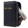 AmazingLife Holy Bible Soft Pistol Case, Quality Leather YKK Zipper Locking Gun Case Ideal for LG & SM Guns Concealed Carry or Storage view 1