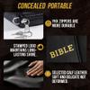 AmazingLife Holy Bible Soft Pistol Case, Quality Leather YKK Zipper Locking Gun Case Ideal for LG & SM Guns Concealed Carry or Storage view 2