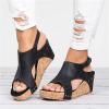 Ladmiple Wedge Heels For Women Closed Toe Womens Open Toe Espadrilles Dressy Platform Sandals Slip on Elastic Ankle Strap Wedges Sandals view 2