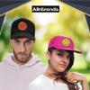 ALLNTRENDS 2 Pcs Caps Angry and Smiley Face Embroidered Trucker Hat Adjustable Snapback (1 Angry White 1 Smiley Black) view 2