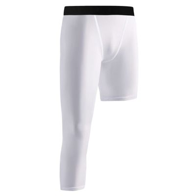 Hotfiary 3/4 Boys Youth Compression Leggings Single Leg Athletic Capris Tights Sports Base Layer for Kids Basketball