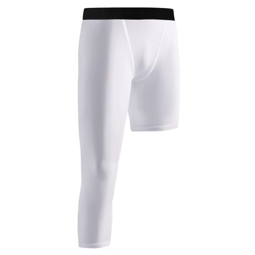 Hotfiary 3/4 Boys Youth Compression Leggings Single Leg Athletic Capris Tights Sports Base Layer for Kids Basketball