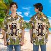 228CLOSET Raccoon & Beer Hawaiian Shirt for Men - Beer Party Button Down Shirt Men, Mens Hawaiian Shirt Set 32 Size 2XL view 2