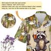 228CLOSET Raccoon & Beer Hawaiian Shirt for Men - Beer Party Button Down Shirt Men, Mens Hawaiian Shirt Set 32 Size 2XL view 3