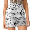 DENFY Music with Notes and Clef Women's Tennis Skirts Inner Shorts Elastic Sports Golf Skorts with Pockets view 1
