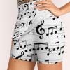 DENFY Music with Notes and Clef Women's Tennis Skirts Inner Shorts Elastic Sports Golf Skorts with Pockets view 3