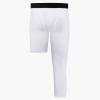 Hotfiary 3/4 Boys Youth Compression Leggings Single Leg Athletic Capris Tights Sports Base Layer for Kids Basketball view 3