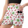 I Love Watermelon Women's Tennis Skirts Inner Shorts Elastic Sports Golf Skorts with Pockets view 2