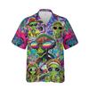 228CLOSET Alien Lovers Hawaiian Shirt for Men - Alien's Vacation Button Down Shirt Men, Mens Hawaiian Shirt Set 33 Size S view 1