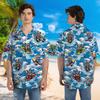 228CLOSET Raccoon Lovers Hawaiian Shirt for Men - Raccoon Surfing Button Down Shirt Men, Mens Hawaiian Shirt Set 32 Size M view 2