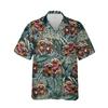 228CLOSET Raccoon Lovers Hawaiian Shirt for Men - Tropical Leaves Button Down Shirt Men, Mens Hawaiian Shirt Set 32 Size 4XL view 1