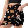 DENFY Mushrooms Berries Leaves Women's Tennis Skirts Inner Shorts Elastic Sports Golf Skorts with Pockets view 2