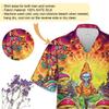 228CLOSET Alien Hawaiian Shirt for Men - Psychedelic Mushrooms Button Down Shirt Men, Mens Hawaiian Shirt Set 33 Size M view 3