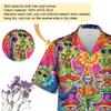 228CLOSET Hippie Alien Hawaiian Shirt for Men - Summer Button Down Shirt Men, Mens Hawaiian Shirt Set 33 Size L view 3